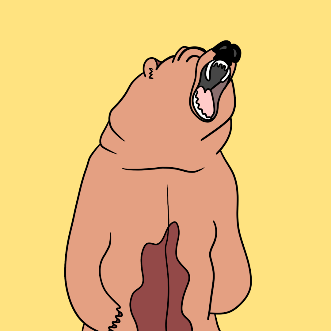 growling bear illustration