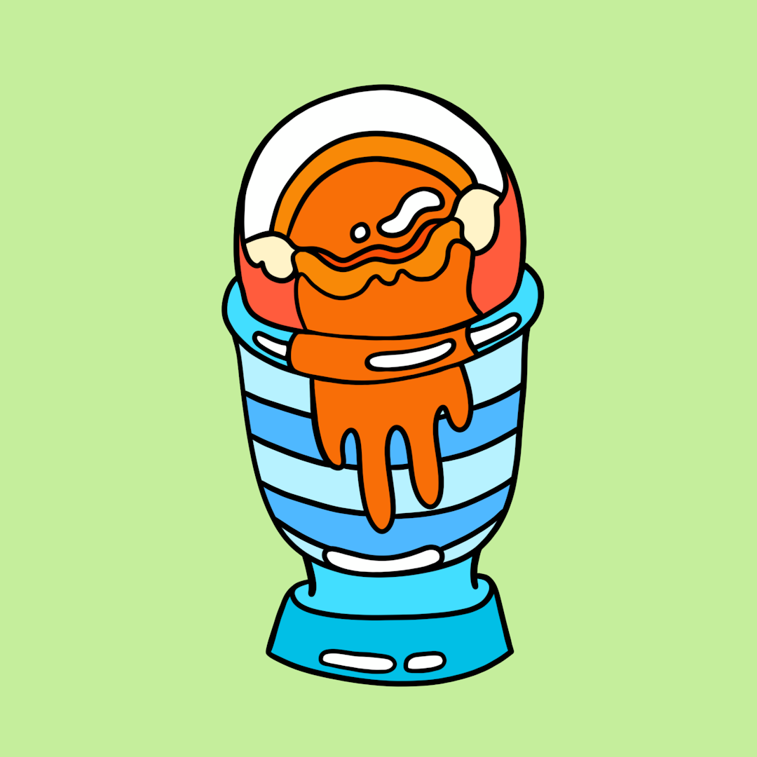 illustration of egg from Sharon Dodua Otoo's Herr Gröttrup setzt sich hin