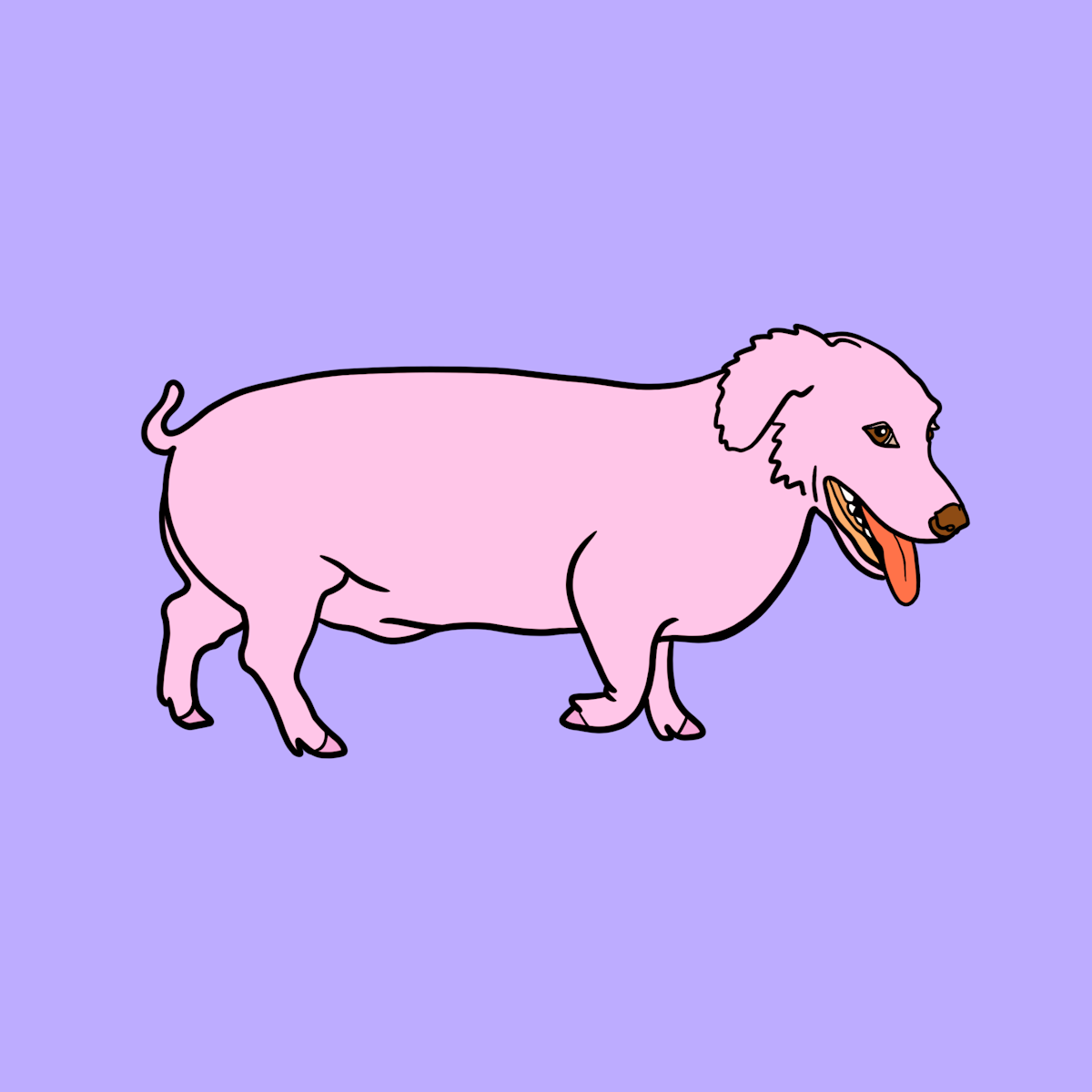 illustration of the funny German word "Schweinehund"