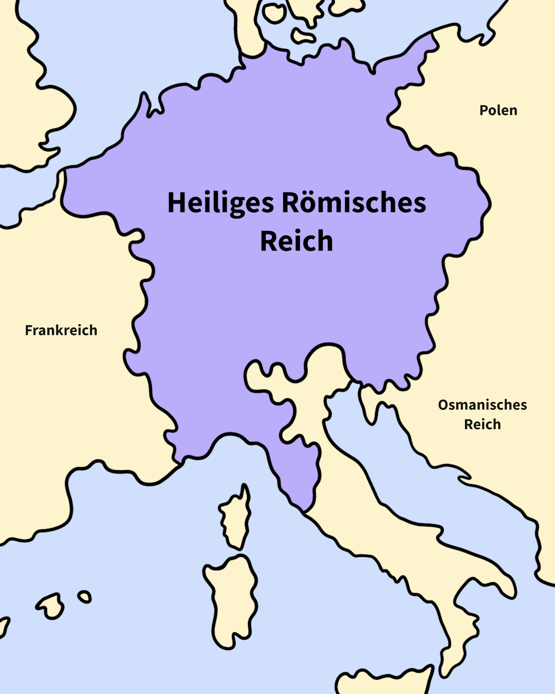 Map of the Holy Roman Empire, during the 16th Century